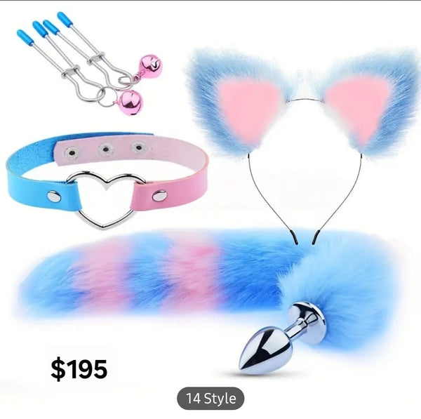 Cute Anal Plug Set With Cat Ears - shopnickstt Cute Anal Plug Set With Cat Ears - shopnickstt