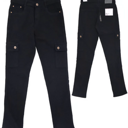MJPP 5660 Black Stretch Cargo Men Pants