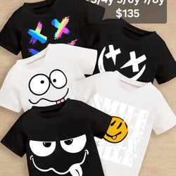 Boys Emoji Print T-Shirt