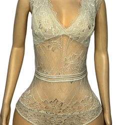 Lace Cream Onesie