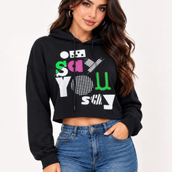 Say You Say Cropped Hoodie