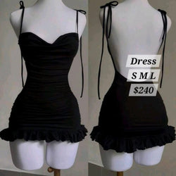 Backless Tie-Strap mini Dress