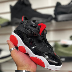 Jordan 11 Retro Red and Black Kids Sneakers