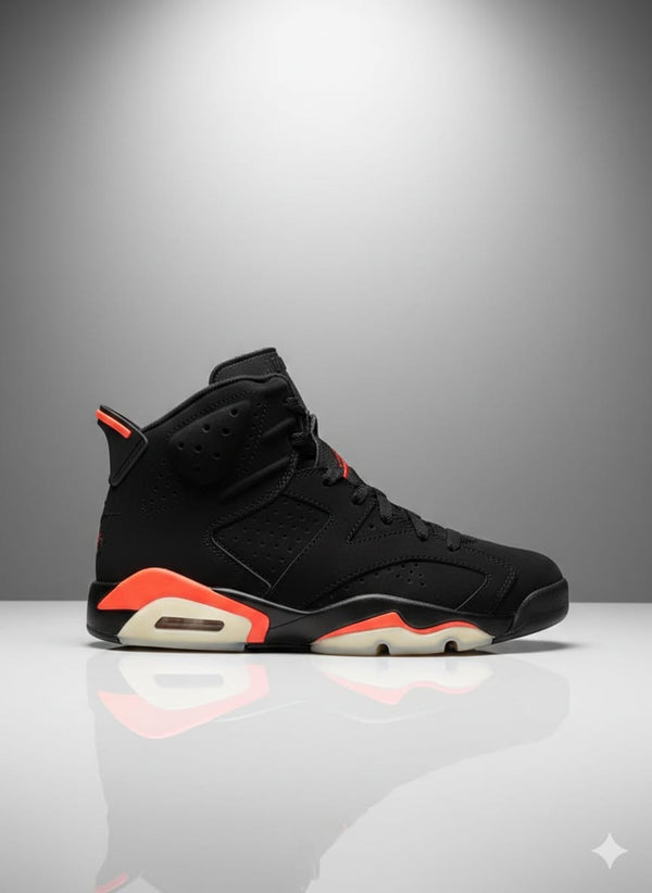Air Jordan 6 Black And Orange Adult Sneaker - shopnickstt