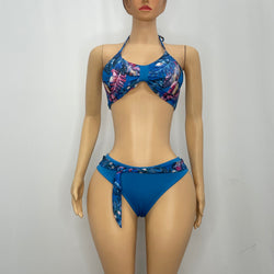 Feather Pattern Bikini With