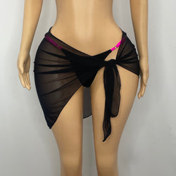 Z Mesh Black Wrap Skirt (Medium)