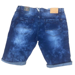 PF-1500 Men Midnight Blue Cut Up 3/4 Jeans