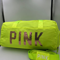 Small Pink Duffel Bag with Sequence