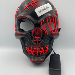 Orange One Eyed LED Skull Mask