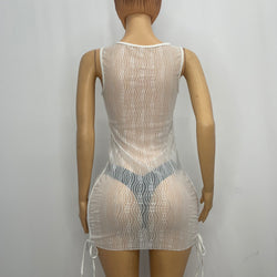 Z Mesh Dress With Pull String On Sides 1243