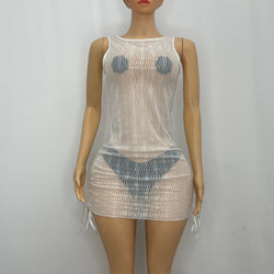Z Mesh Dress With Pull String On Sides 1243
