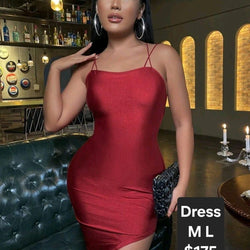 Open Leg Thin Strap Dress