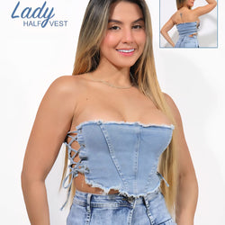 LVS 6939 Denim Top