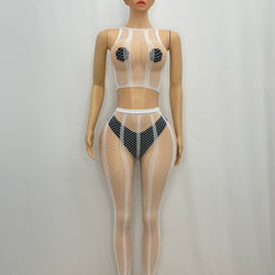 Mesh Spandex Tube Suit
