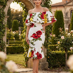 Floral Formal Tube Dress
