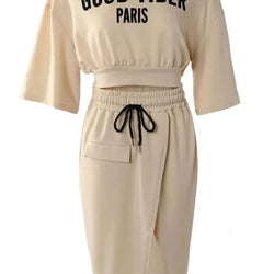 Good Viber Paris Crop And Skirt Set