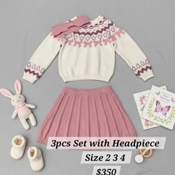 Bow 3pcs Set With Headpiece