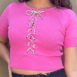 Immodel by HWA Sparkling Lace Top