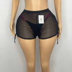 Mesh Short Pants With String