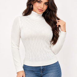 Soft Slate Turtle Neck Top