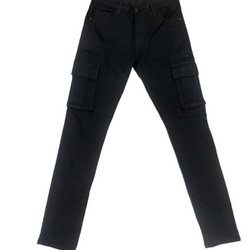 MJP 3913 Long Black Cargo Men Pants