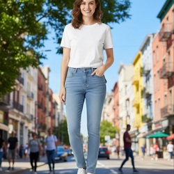 LJP 4045 Light Blue Ladies Pants