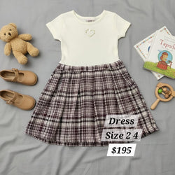 Velour Plaid Dress