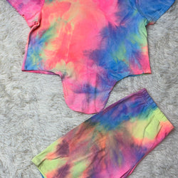 Tie front tie dye set