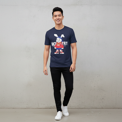 Nice Try Rabbit Print Men Tee Shirt