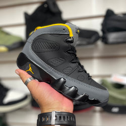 Jordan 9 Gray/Yellow Kids Sneakers