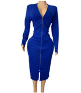 Zip Long Sleeve Dress