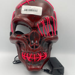 Pink One Eyed LED Skull Mask