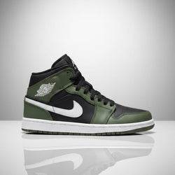 Air Jordan 1 Green And Black Adult Sneaker
