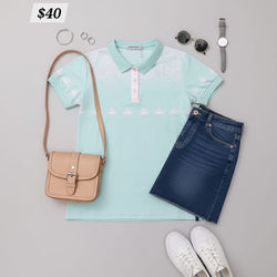 Swirl Button Up Tee Shirt