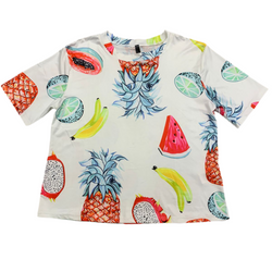 Fruit Print Crop Tee
