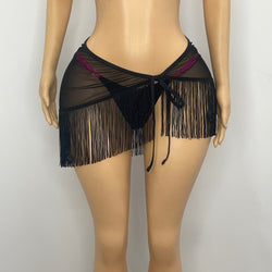 Z Mesh /Shredded Wrap Skirt