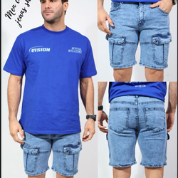 MSOL117094 Men 3/4 Cargo Icon Blue Jeans