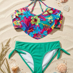Floral Bikini With Frill 1102