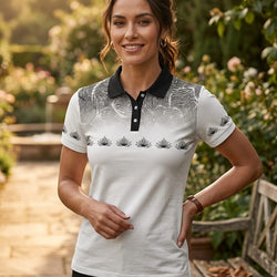 Lotus Button Up Ladies Tees