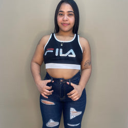 Fila Crop Top Black Large