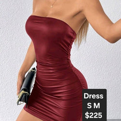 Sleeveless leather Dress