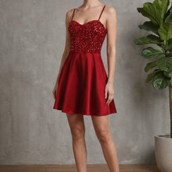 Flare Corset Mini Dress