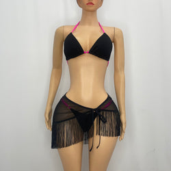 Z Mesh /Shredded Wrap Skirt