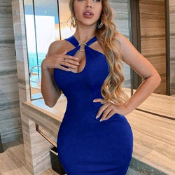 X Strap sleeveless Dress