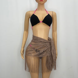 Z Mesh Tan Wrap Skirt
