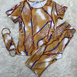 Cheetah Chain Print Set