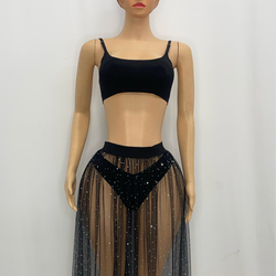 Z Mesh Long Skirt With Glitter Sparkles (Medium)1269