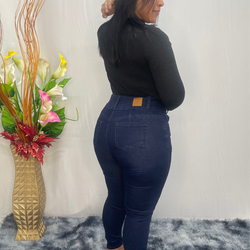 Long Dark Blue Ice Jeans 2046