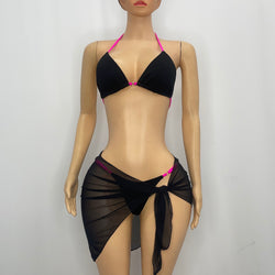 Z Mesh Black Wrap Skirt (Medium)
