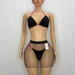 Z Mesh Silver Lining Short Skirt